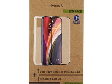 Capa + Película Ecrã de Vidro Temperado Muvit Eco Pack para Apple iPhone 13 - Transparente Discount