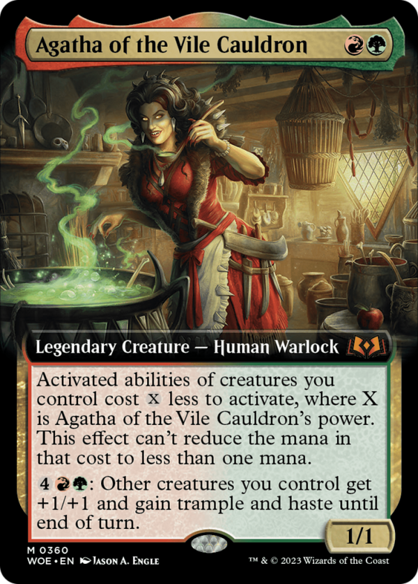 Agatha of the Vile Cauldron (Extended Art) [Wilds of Eldraine] Hot on Sale