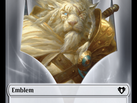 Ajani Steadfast Emblem    Wizard Double-Sided Token [Commander Masters Tokens] Online Hot Sale