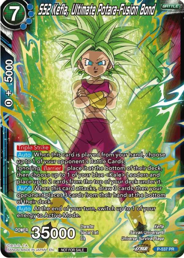 SS2 Kefla, Ultimate Potara-Fusion Bond (Championship Selection Pack 2023 Vol.2) (Gold-Stamped Silver Foil) (P-537) [Tournament Promotion Cards] Supply